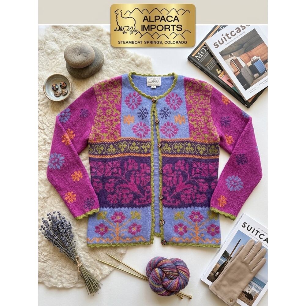 Alpaca Imports Hand Made Peruvian Knit Cardigan